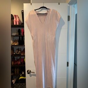 Zara Cream V-Neck Dolman Sleeve Sheath Dress